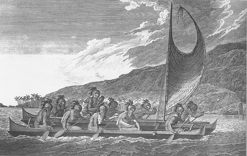 800px-Priests_traveling_across_kealakekua_bay_for_first_contact_rituals