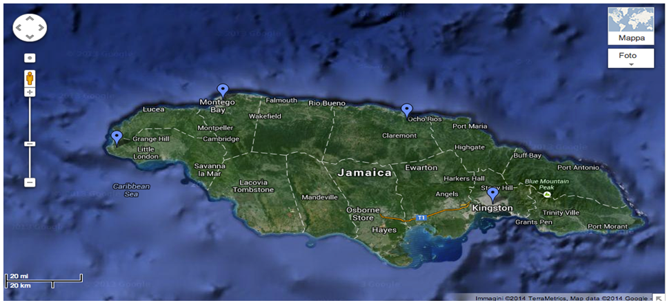 Google Map Jamaica